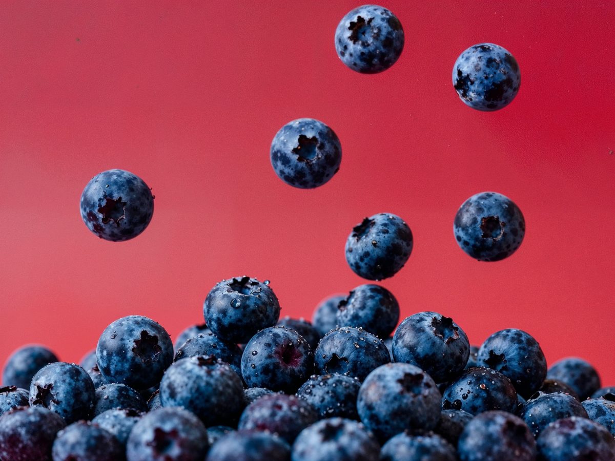 Blueberries in Midair