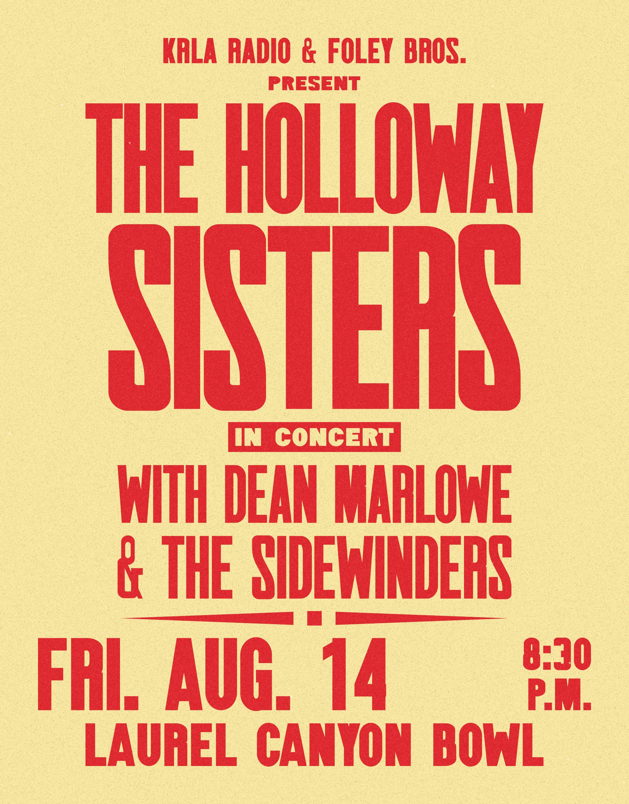 Holloway Sisters concert poster