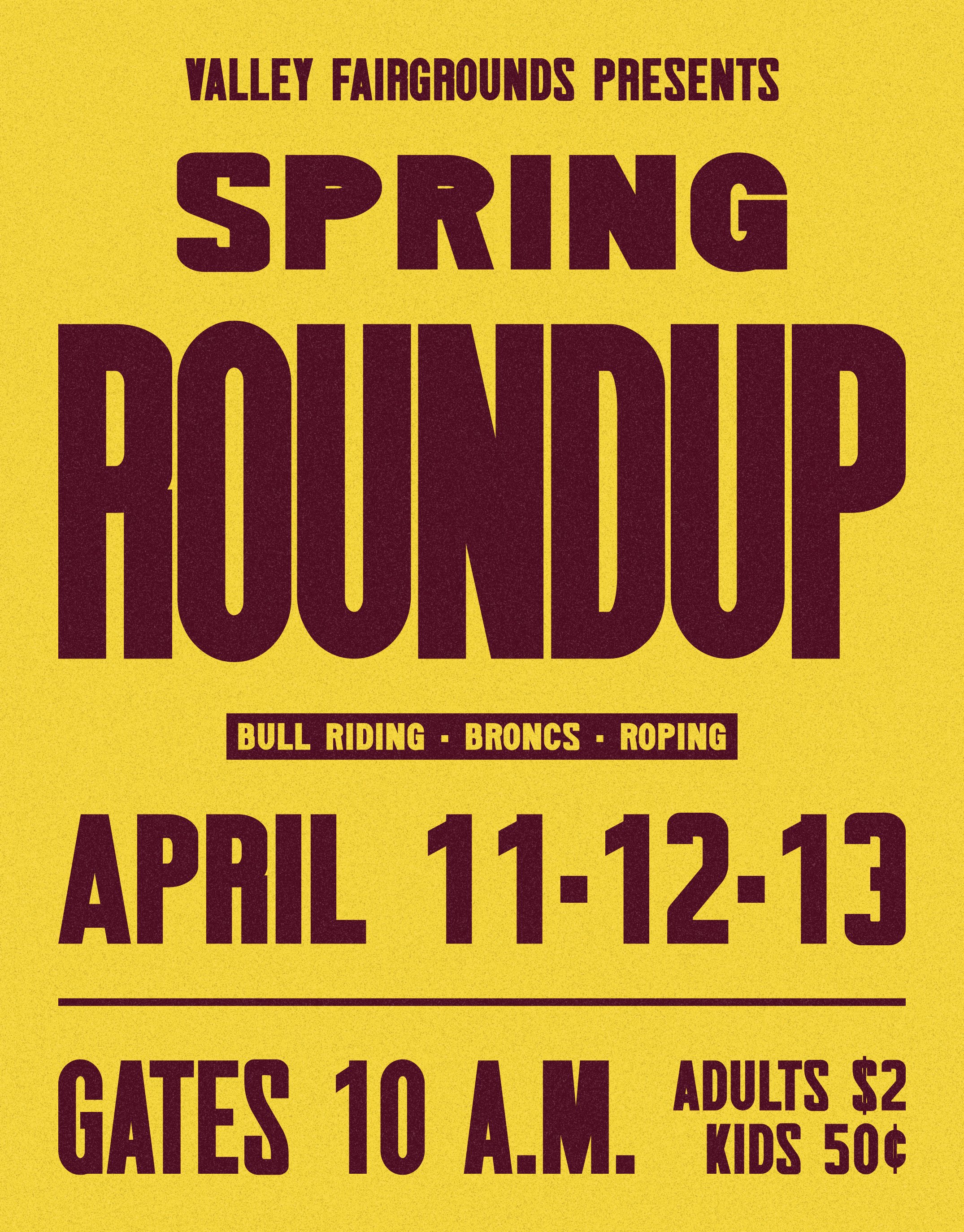 Spring Roundup rodeo poster