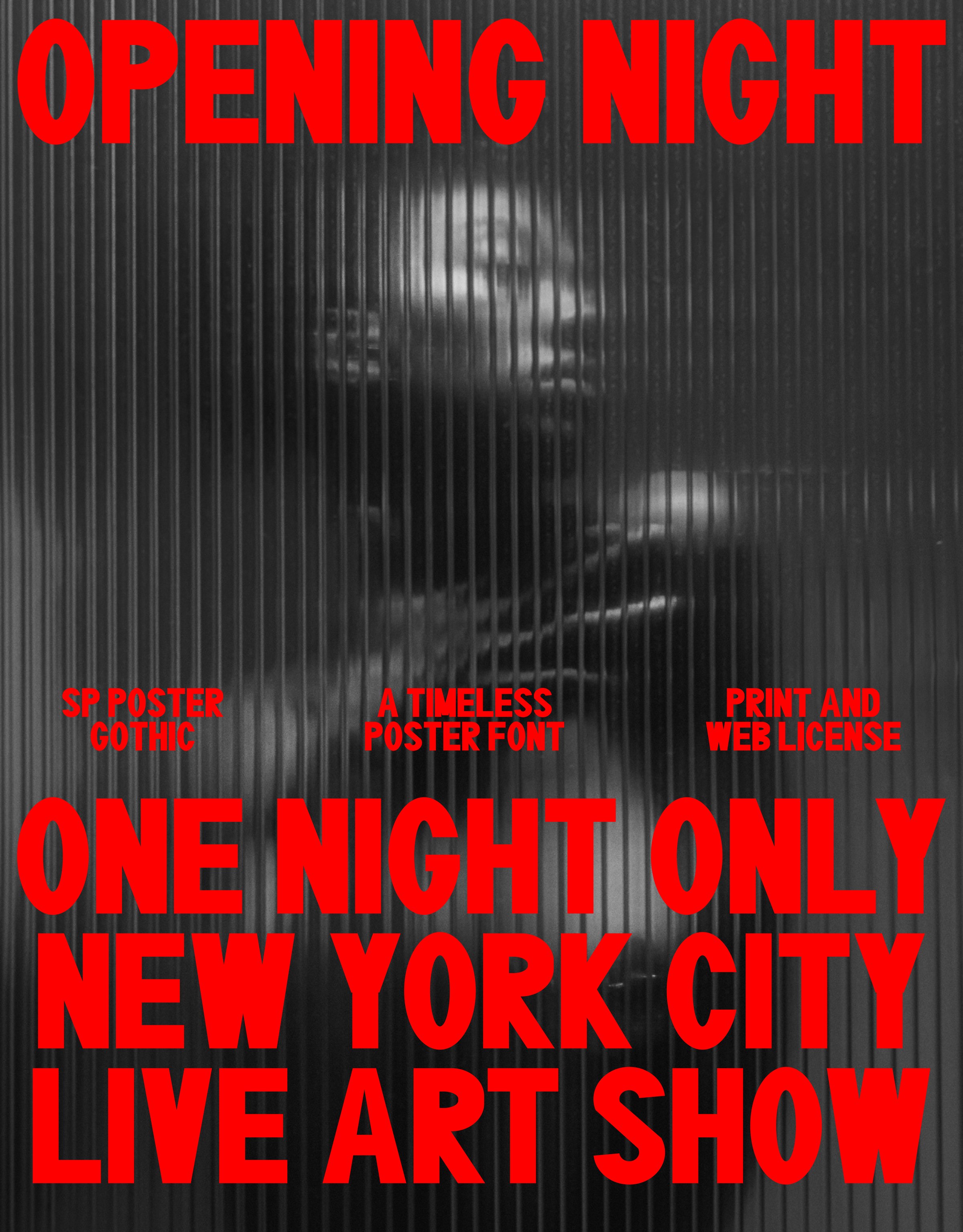 Opening night live art show poster