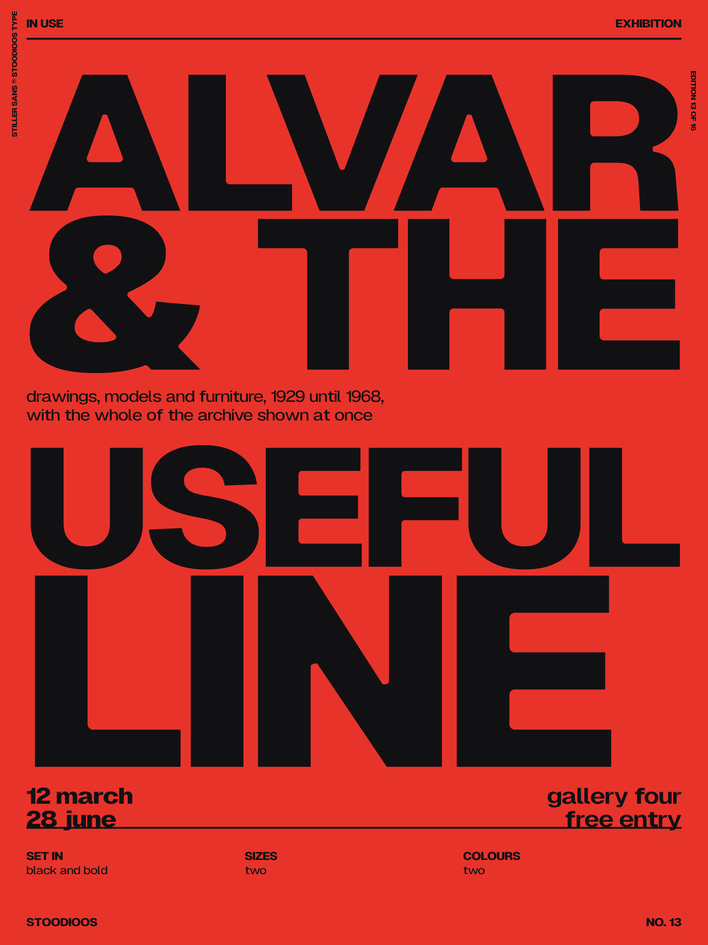 Exhibition poster in use