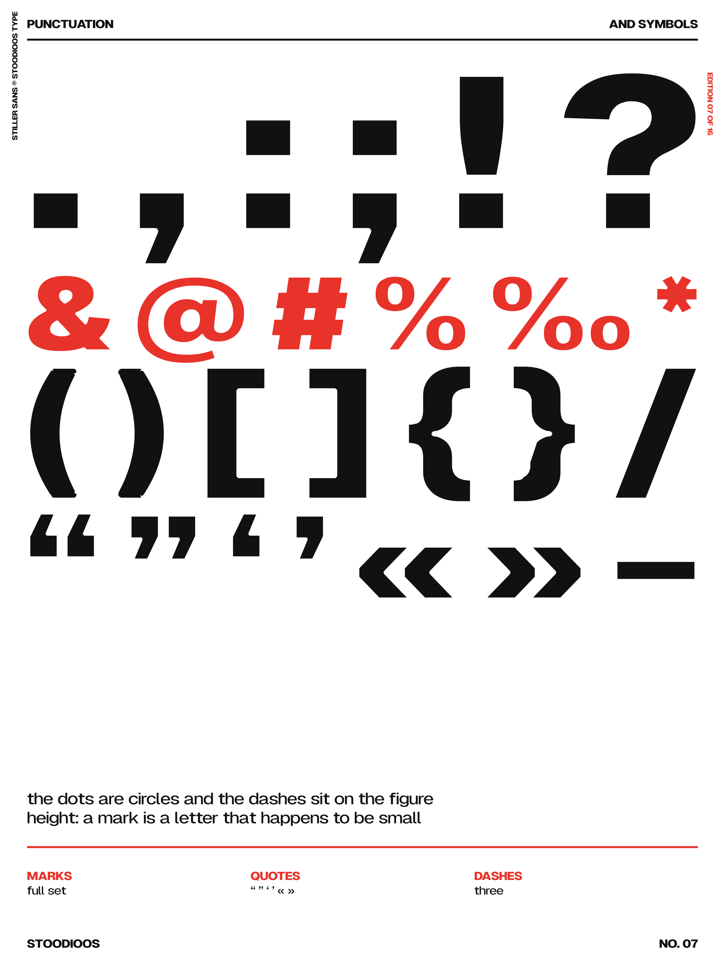 Punctuation and symbols