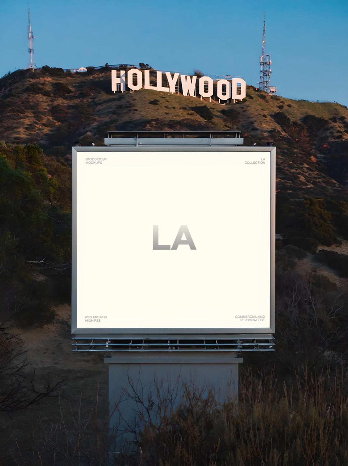 Hollywood billboard mockup