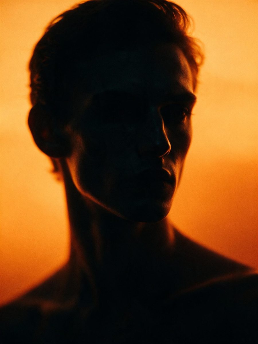 Amber Silhouette Portrait