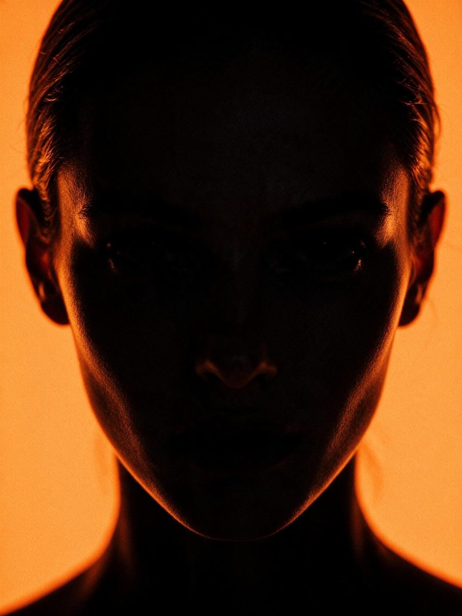 Amber Backlit Silhouette