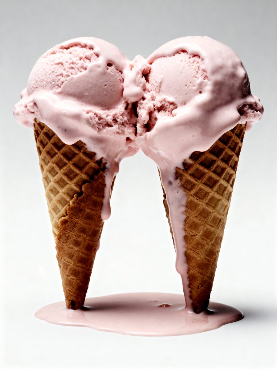 Melting Strawberry Cones