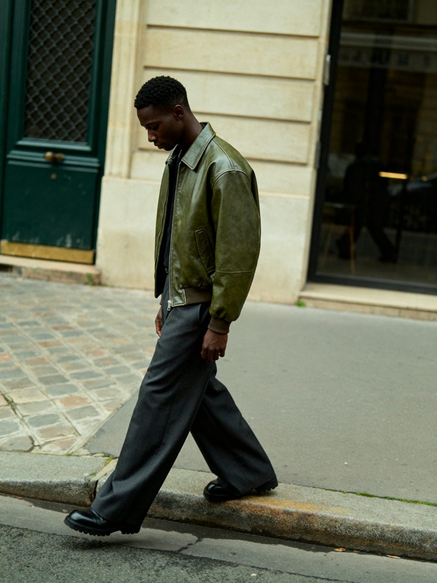 Olive Leather Street Stride